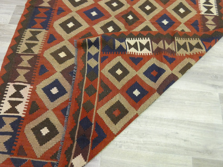 Hand Made Afghan Uzbek Kilim Rug Size: 241 x 162cm - Rugs Direct