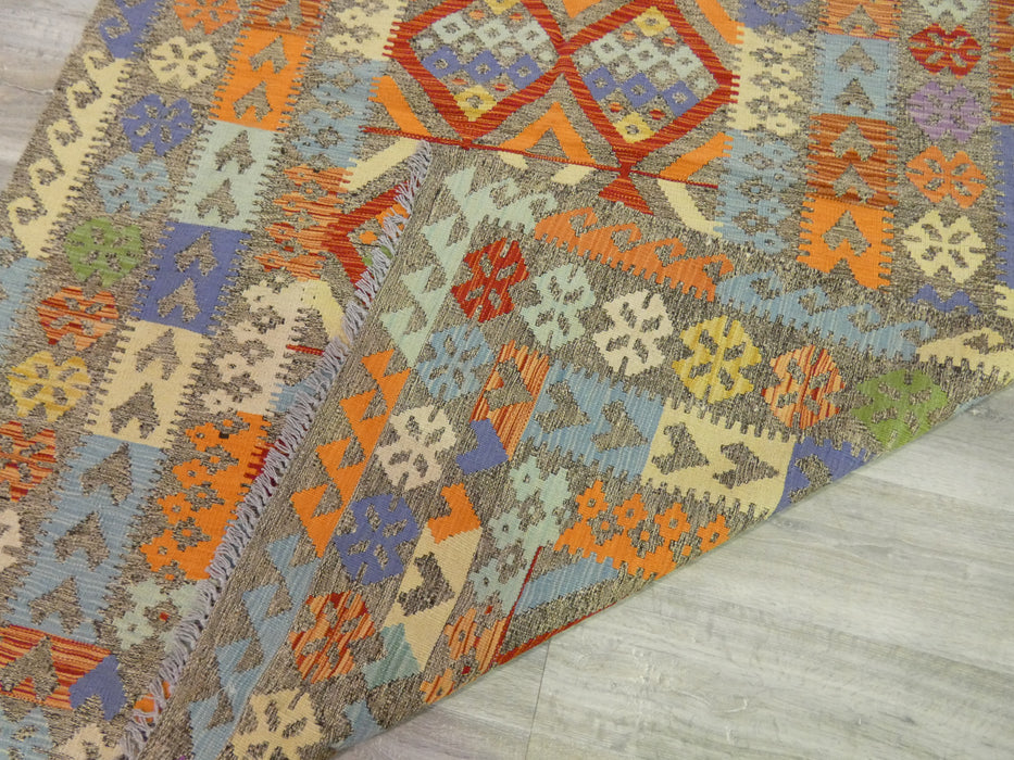 Afghan Hand Made Choubi Kilim Rug Size: 238 x 158cm - Rugs Direct