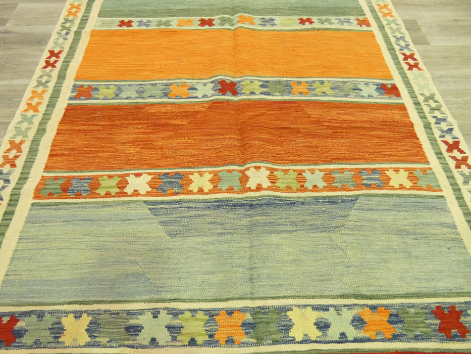 Afghan Hand Made Choubi Kilim Rug Size: 255 x 167cm - Rugs Direct