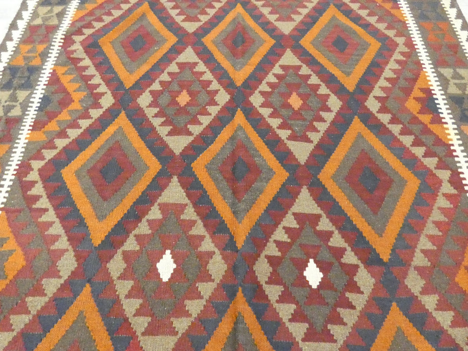 Hand Made Afghan Uzbek Kilim Rug Size: 289 x 199cm - Rugs Direct