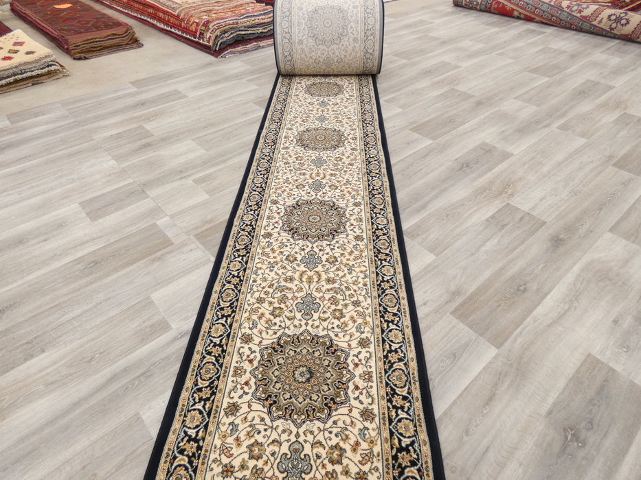 Persian Medallion Design Hallway Runner 100cm Wide x Cut To Order - Rugs Direct