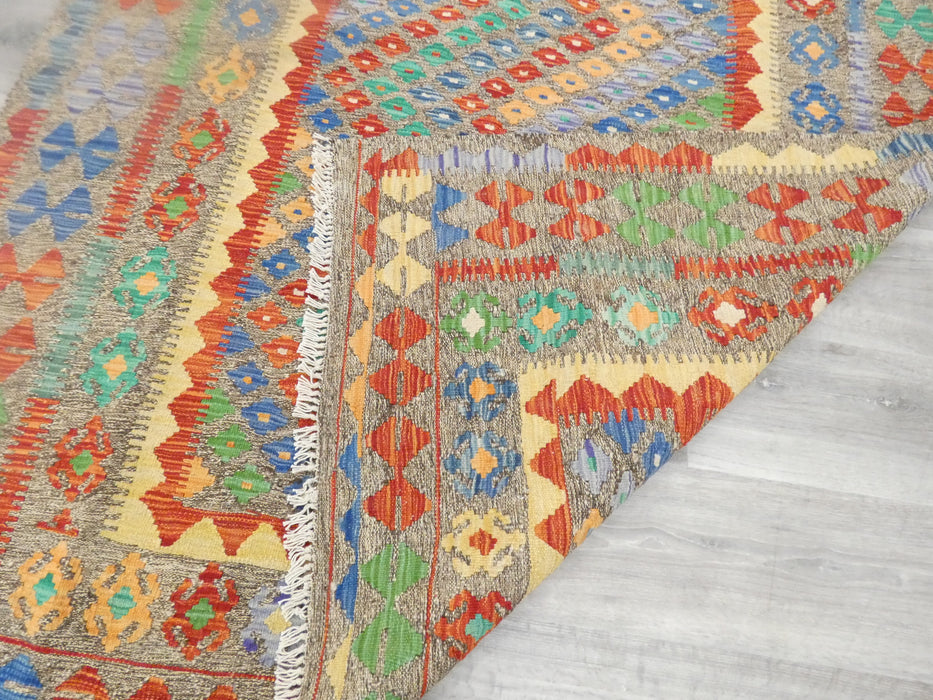 Afghan Hand Made Choubi Kilim Rug Size: 196 x 150cm - Rugs Direct