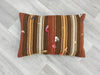Turkish Hand Made Vintage Kilim Lumbar Pillow (40 x 60cm) - Rugs Direct