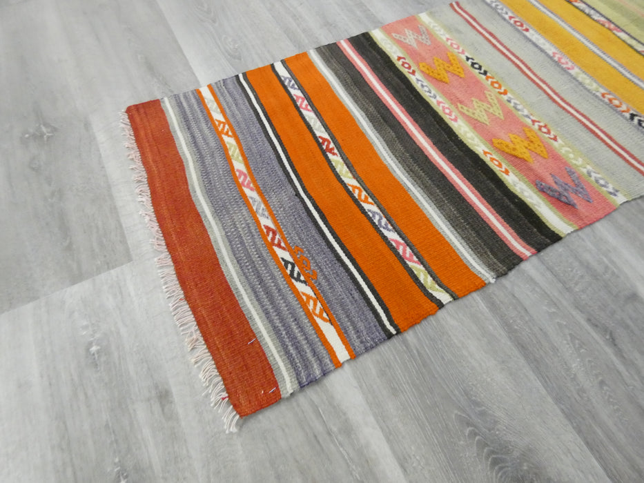 Handmade Turkish Anatolian Kilim Runner Size: 55 x 257 cm - Rugs Direct