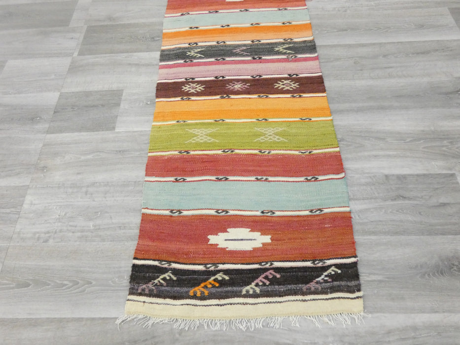 Handmade Turkish Anatolian Kilim Runner Size: 60 x 280 cm - Rugs Direct