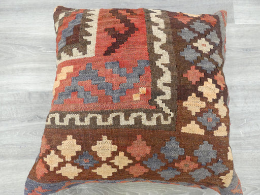 Turkish Hand Made Vintage Kilim Cushion Size: 50 x 50cm - Rugs Direct