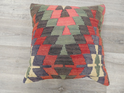 Turkish Hand Made Vintage Kilim Cushion Size: 50 x 50cm - Rugs Direct