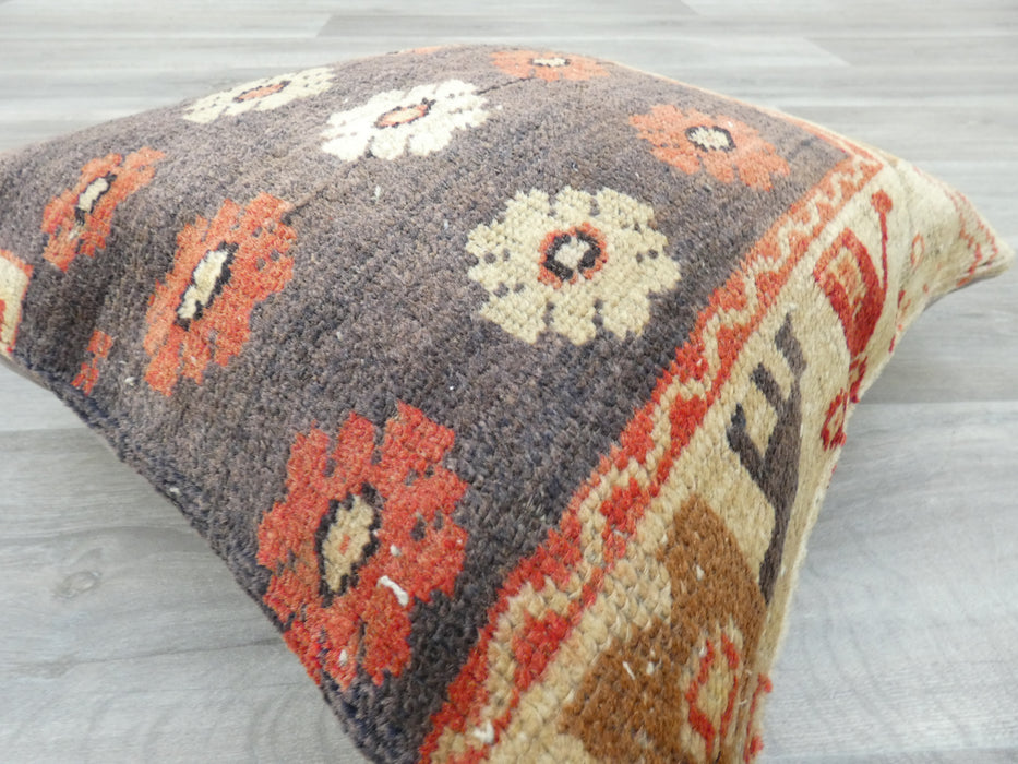 Turkish Hand Made Vintage Rug Cushion Size: 50 x 50cm - Rugs Direct