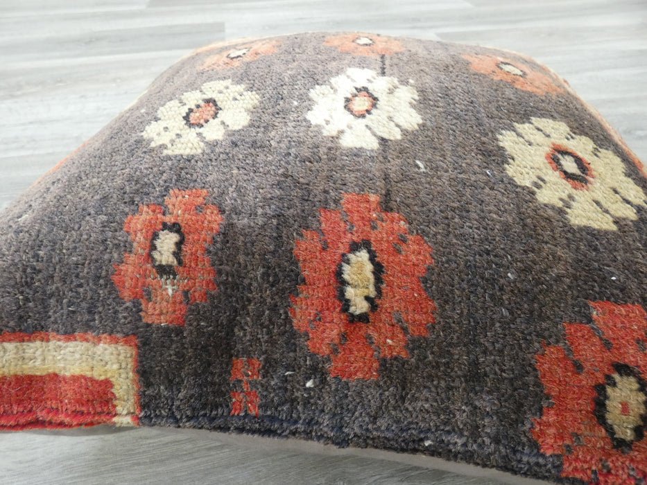 Turkish Hand Made Vintage Rug Cushion Size: 50 x 50cm - Rugs Direct