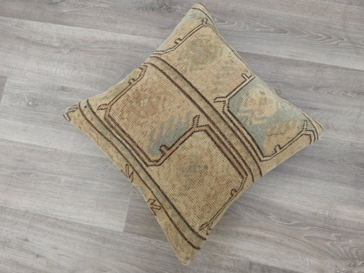 Turkish Hand Made Vintage Rug Cushion Size: 50 x 50cm - Rugs Direct