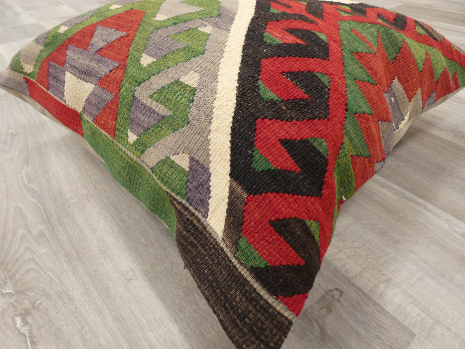 Turkish Hand Made Kilim Extra Large Size Cushion Size: 70 x 70cm - Rugs Direct