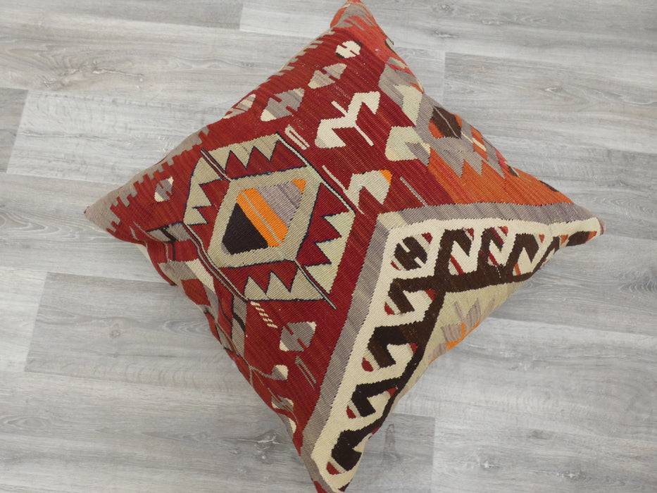 Turkish Hand Made Kilim Extra Large Size Cushion Size: 70 x 70cm - Rugs Direct