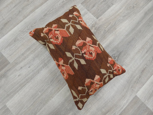 Turkish Hand Made Vintage Kilim Lumbar Pillow (40 x 60cm) - Rugs Direct