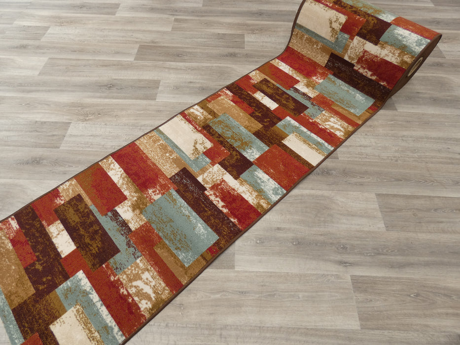 Multi Colour Non Slip Rubber Back Runner 80cm Wide x Cut To Order - Rugs Direct