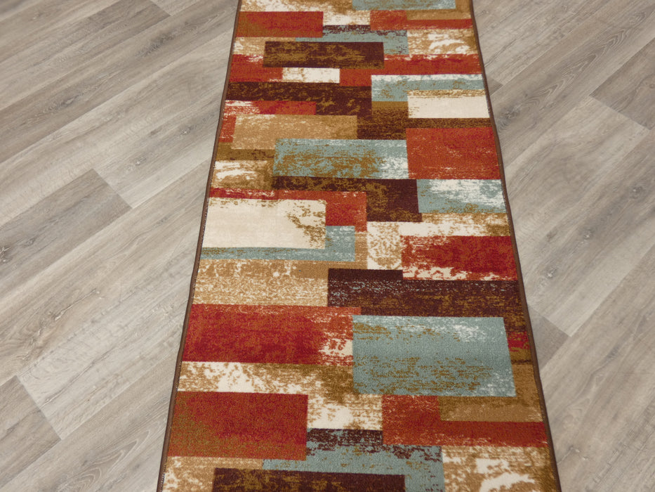 Multi Colour Non Slip Rubber Back Runner 80cm Wide x Cut To Order - Rugs Direct