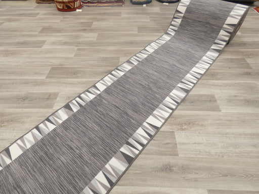 Grey Colour Non Slip Rubber Back Runner 80cm Wide x Cut To Order - Rugs Direct