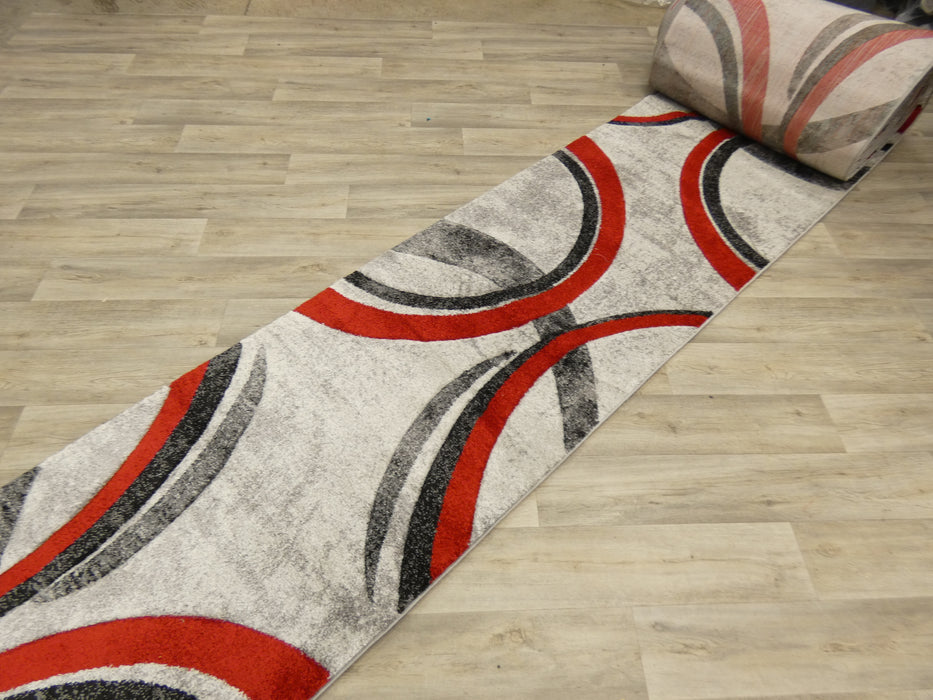 Aroha Abstract Modern  Turkish Hallway Runner 80cm Wide x Cut To Order - Rugs Direct
