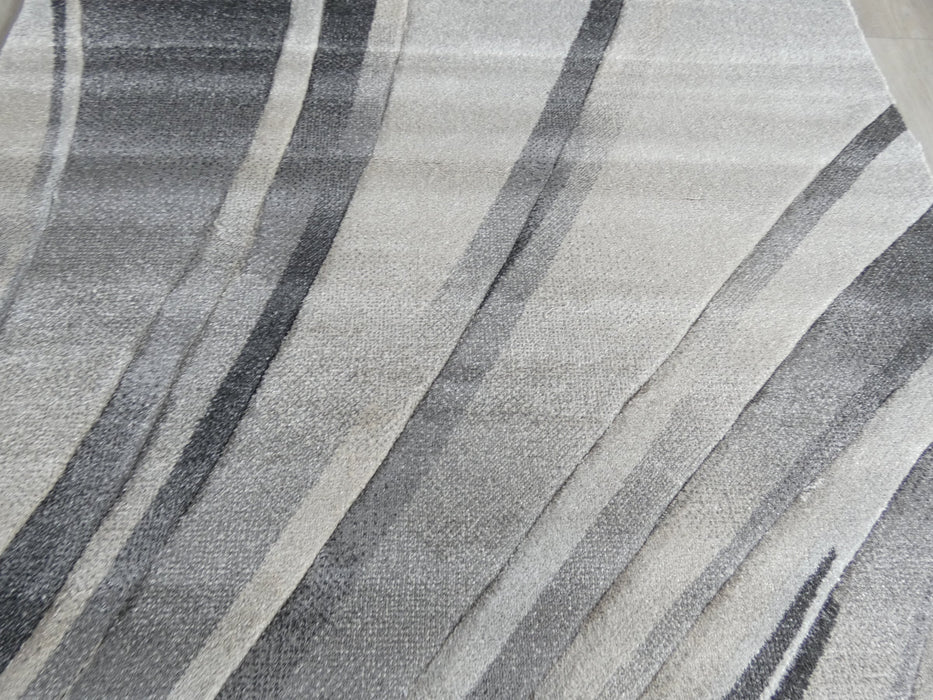 Abstract Modern Design Turkish Aroha Rug in Grey