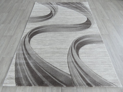 Swirl Abstract Style Aroha Rug in Beige - Rugs Direct