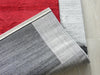 Modern Aroha Block Design Turkish Rug in Red/ Grey/ Black - Rugs Direct