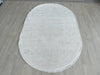 Luxurious Designer Bone Colour Ovel Shape Rug Size: 120 x 180cm - Rugs Direct