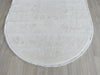 Luxurious Designer Bone Colour Oval Shape Rug Size: 160 x 230cm - Rugs Direct