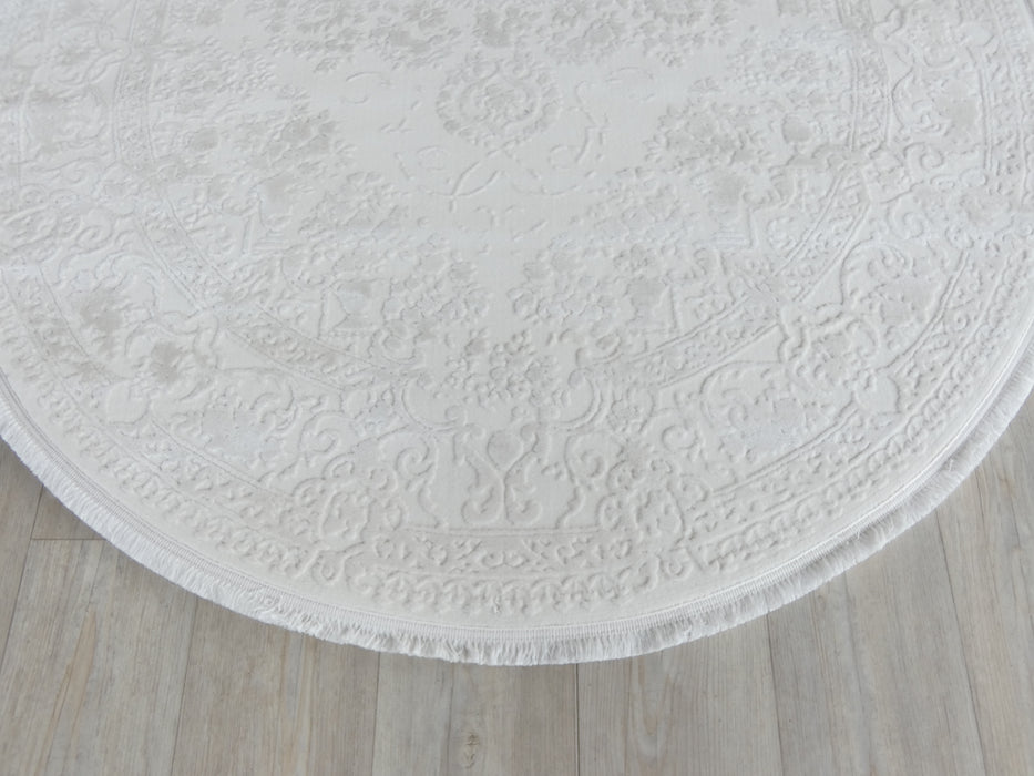 Luxurious Designer Bone Colour Ovel Shape Rug Size: 120 x 180cm - Rugs Direct