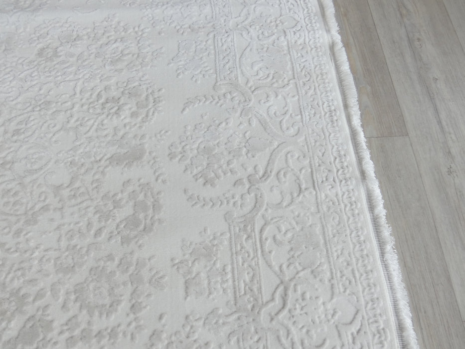 Luxurious Designer Bone Colour Ovel Shape Rug Size: 120 x 180cm - Rugs Direct