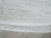 Luxurious Designer Bone Colour Oval Shape Rug Size: 160 x 230cm - Rugs Direct