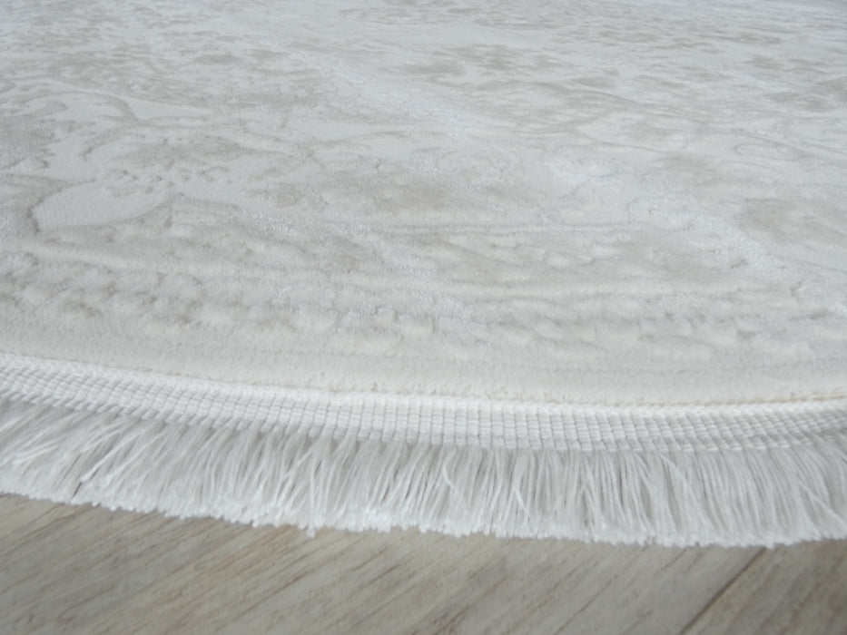 Luxurious Designer Bone Colour Ovel Shape Rug Size: 120 x 180cm - Rugs Direct