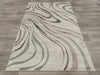 Swirl Abstract Pattern Rug in Cream & Soft Tones Colours - Rugs Direct