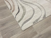 Swirl Abstract Pattern Rug in Cream & Soft Tones Colours - Rugs Direct