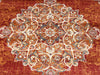 Washed Out, Traditional Design Orange & Red Colour Rug - Rugs Direct