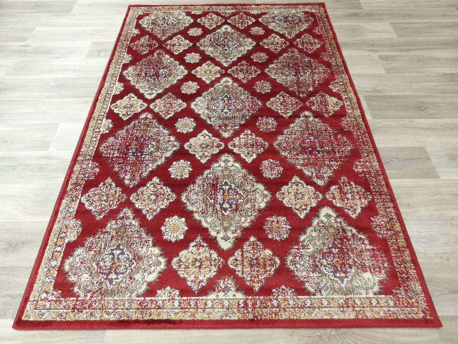 Traditional Design Red Colour Rug - Rugs Direct