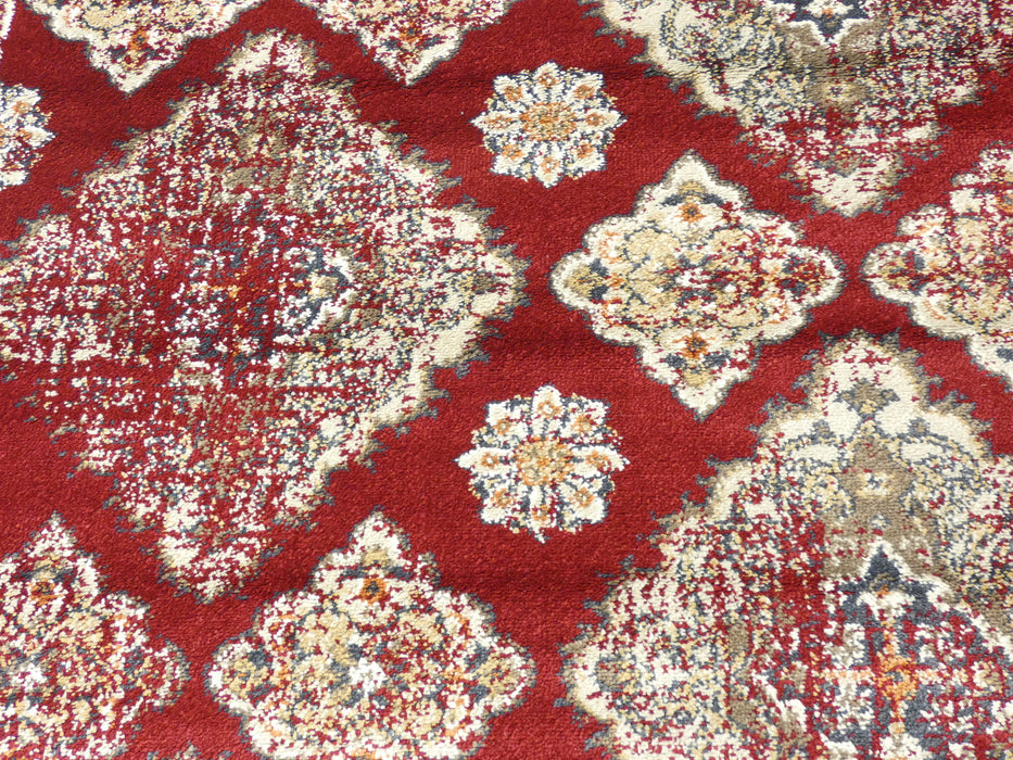 Red Designer Rug Traditional Design Red Colour Rug — Rugs Direct