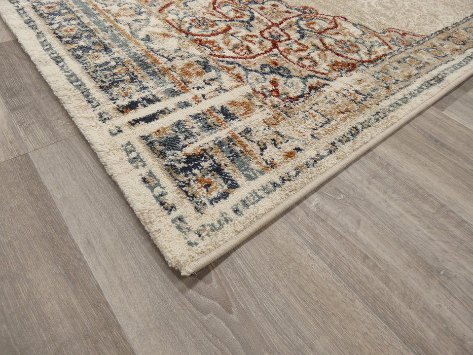 Washed Out Rugs Washed Out, Traditional Design Beige and Cream Colour Rug — Rugs Direct