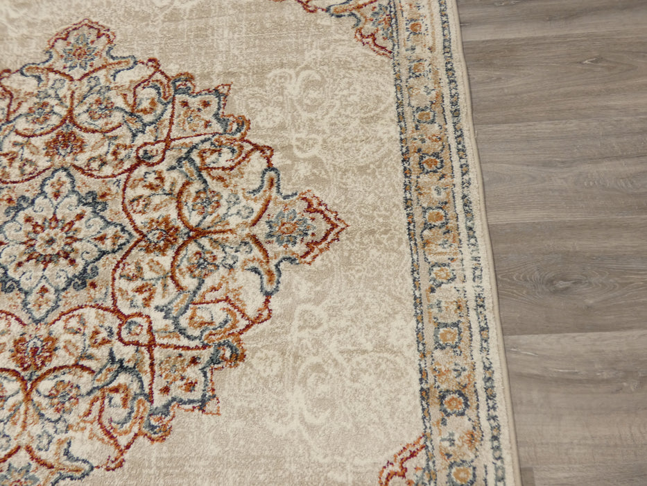 Washed Out Rugs Washed Out, Traditional Design Beige and Cream Colour Rug — Rugs Direct