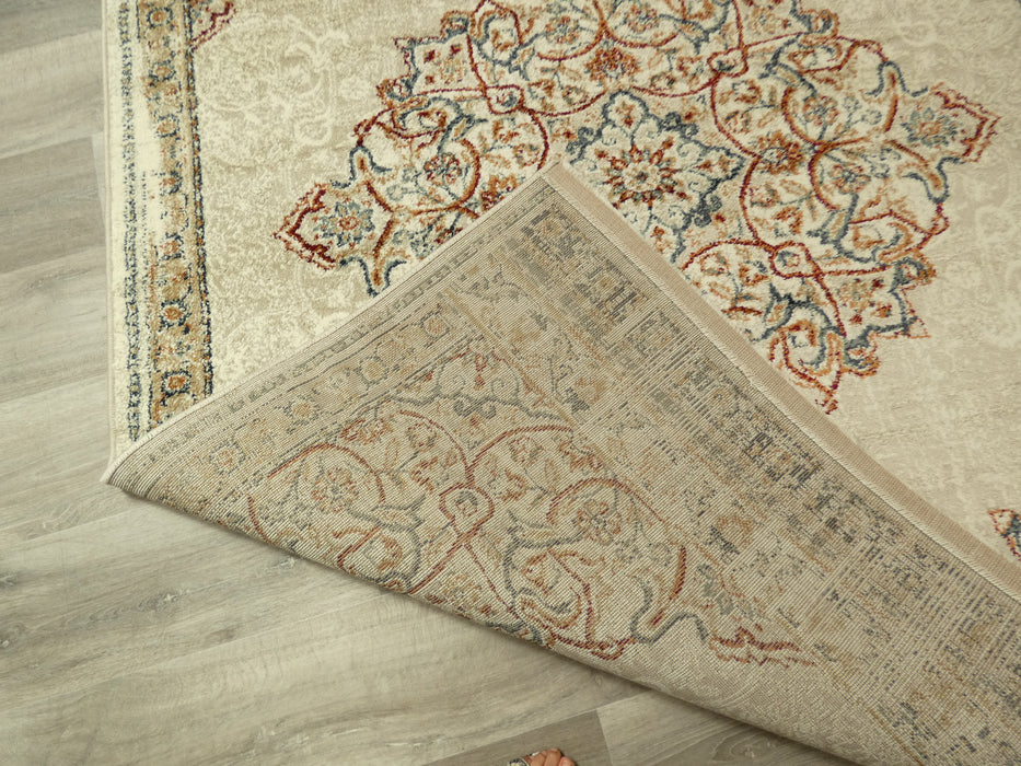 Washed Out Rugs Washed Out, Traditional Design Beige and Cream Colour Rug — Rugs Direct