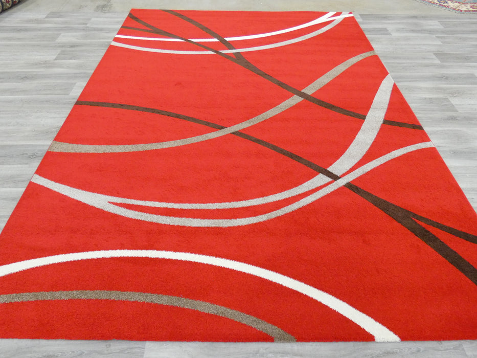 Contemporary Design Red Rug Size: 280 x 380cm - Rugs Direct