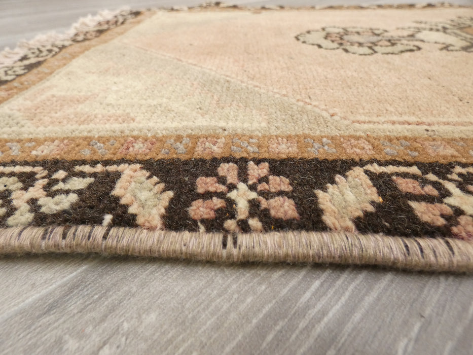 Vintage Hand Knotted Anatolian Turkish Rug Size: 108 x 55cm