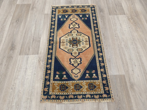 Vintage Turkish Rug on the floor 