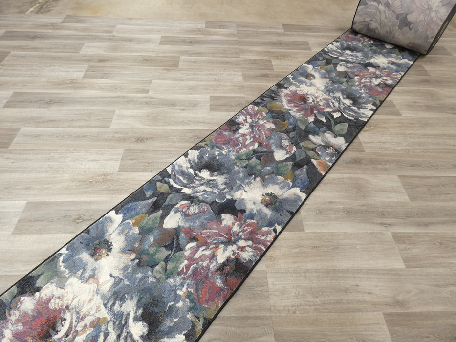 Modern Floral Runner on the floor