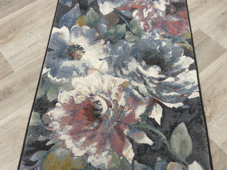 Multicoloured Floral Modern Style Argentum Hallway Runner Size: 80cm wide x Cut to order?!