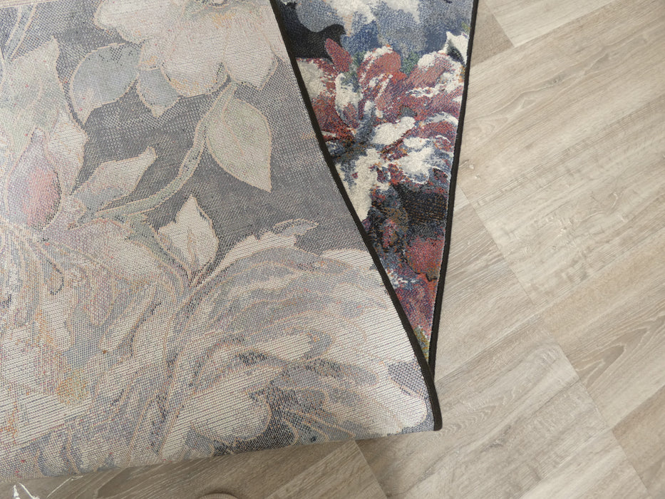 Multicoloured Floral Modern Style Argentum Hallway Runner Size: 80cm wide x Cut to order?!