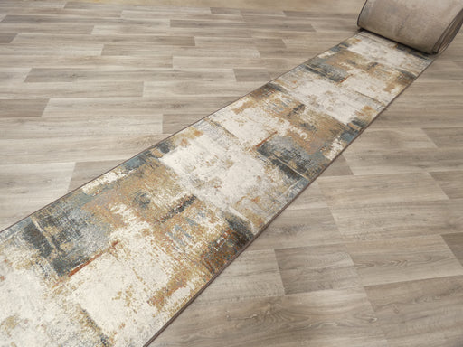 Multi coloured Modern Runner on the wooden floor