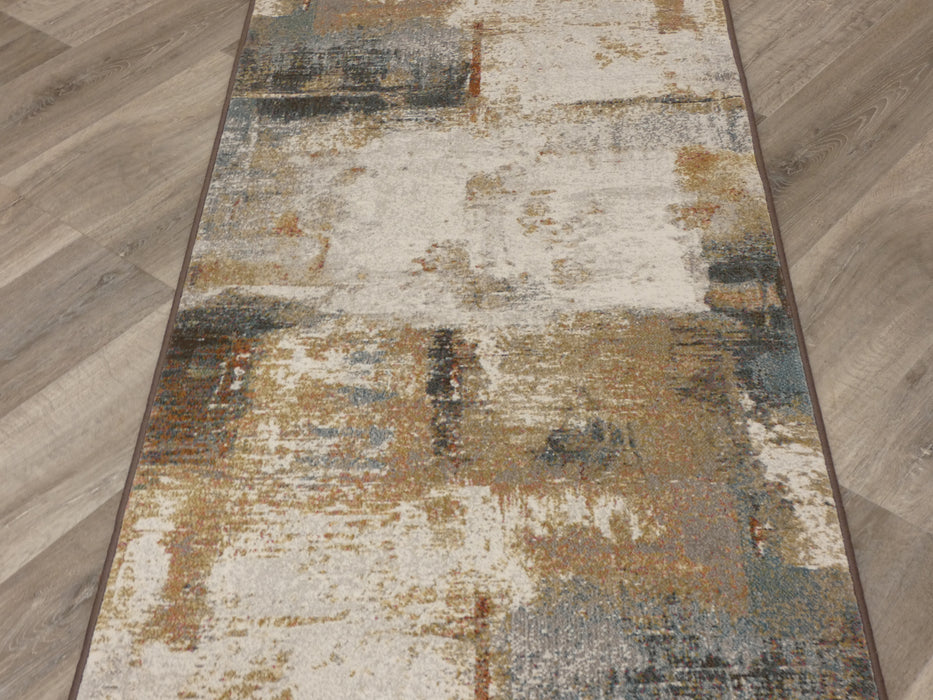 Funky Abstract Multi Coloured Design Argentum Hallway Runner Size: 80cm wide x Cut to order?!