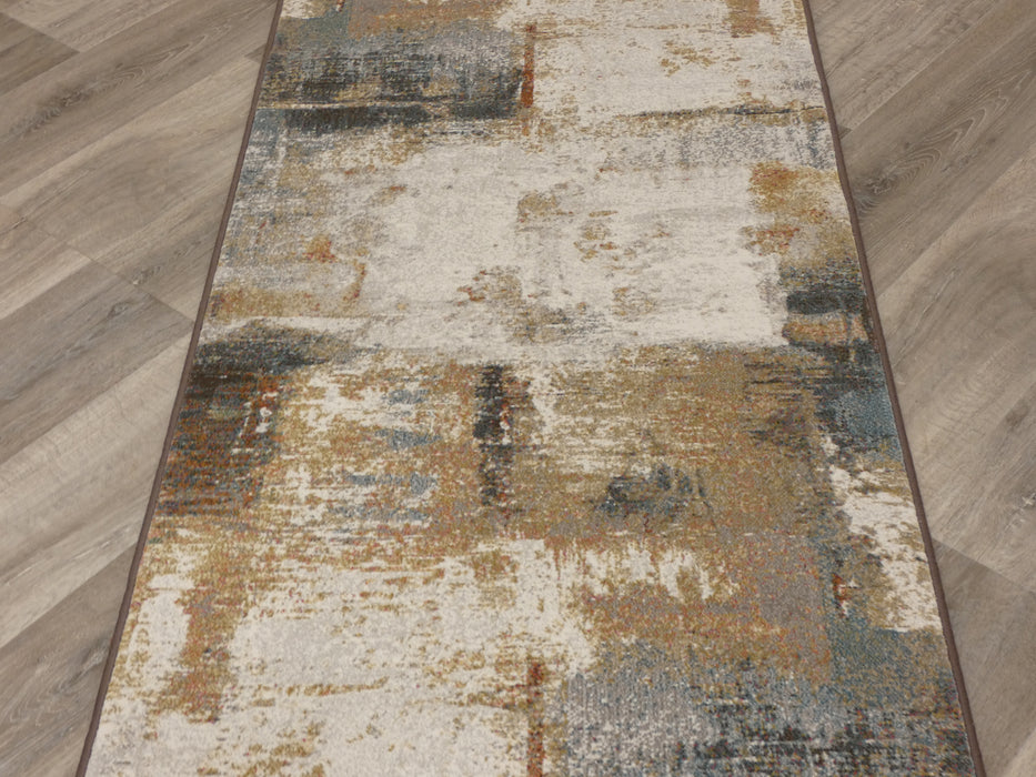 Funky Runner Rug Funky Abstract Multi Coloured Design Argentum Hallway Runner Size: 80c ...