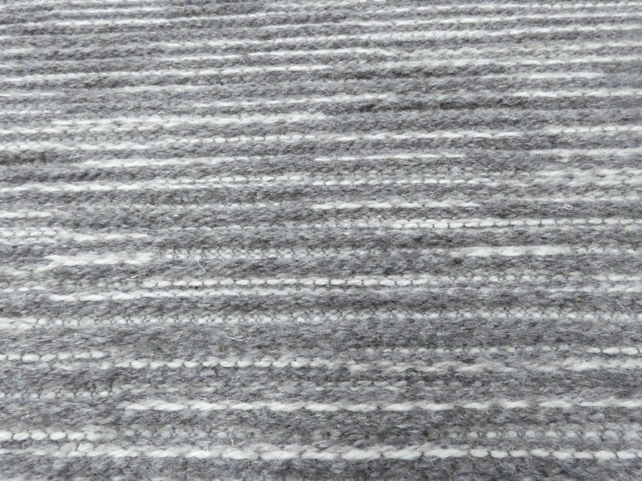 Round Grey Rug Wool High Line Flatweave Pure Wool Round Grey Rug — Rugs Direct