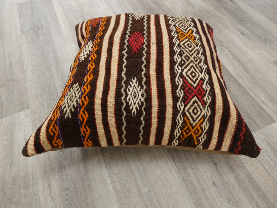 Turkish Hand Made Kilim Large Size Cushion (60 x 60cm) - Rugs Direct