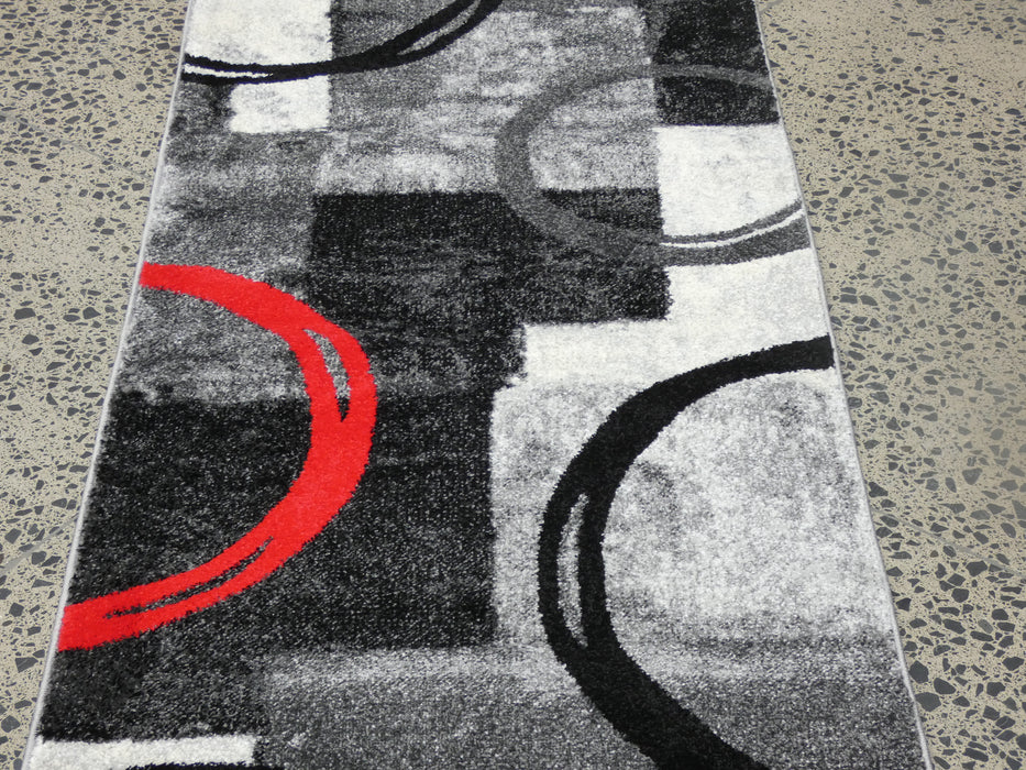 Aroha Geometric Modern Design Turkish Hallway Runner 80cm Wide x Cut To Order - Rugs Direct